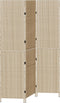 vidaXL - Kamerscherm - 3 - Panelen - Opvouwbaar - Beige - 147x180 - cm - Poly - Rattan