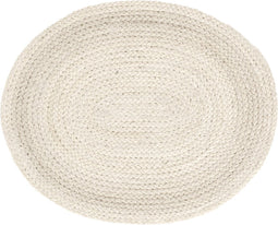 Placemat Elin ovaal wit set/4