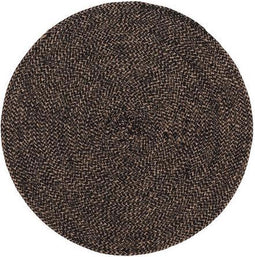 Placemat Ella rond zwart set/4