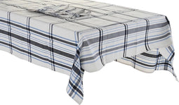 Placemat en servetten DKD Home Decor 150 x 150 x 0,5 cm Zwart Beige Blauw Wit
