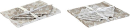 Placemat en servetten DKD Home Decor 2 Stuks 150 x 150 x 0,5 cm Beige Wit Lichtbruin