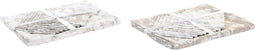 Placemat en servetten DKD Home Decor 9 Onderdelen 2 Stuks 150 x 250 x 0,5 cm Beige Roze Wit Groen Lichtbruin