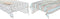 Placemat en servetten DKD Home Decor 9 Onderdelen 2 Stuks 150 x 250 x 0,5 cm Grijs Hemelsblauw