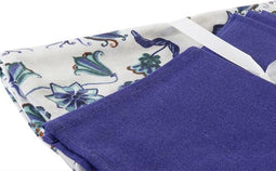 Placemat en servetten DKD Home Decor Blauw Wit 150 x 150 x 0,5 cm (2 Stuks)