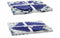 Placemat en servetten DKD Home Decor Blauw Wit 150 x 150 x 0,5 cm (2 Stuks)