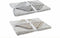 Placemat en servetten DKD Home Decor Wit Beige 150 x 150 x 0,5 cm (2 Stuks)