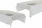 Placemat en servetten DKD Home Decor Wit Beige 150 x 150 x 0,5 cm (2 Stuks)