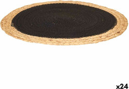 Placemat Kinvara TS23885-B Zwart Katoen Zeealgen 35 x 0,6 x 35 cm (24 Stuks)