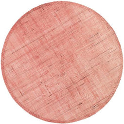 Placemat Linnen rond zacht koraal set/6