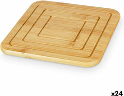 Placemat Natuurlijk Bamboe 19 x 1 x 19 cm (24 Stuks) Vierkant