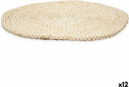 Placemat Natuurlijk Esparto 40 x 40 x 2 cm (12 Stuks)