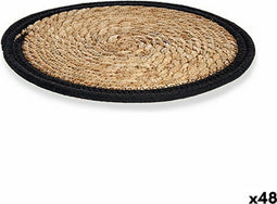 Placemat Natuurlijk Zwart 30 x 1 x 30 cm (48 Stuks)