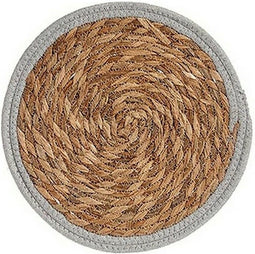 Placemat Ø 30 cm Natuurlijk Grijs Natuurlijke Vezel (48 Stuks)