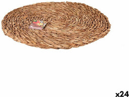 Placemat Privilege Bruin Ø 35 cm vlechtwerk (24 Stuks)