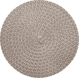 Placemat Rond GRIJS - GOUD - ˜ 38cm - Set-4