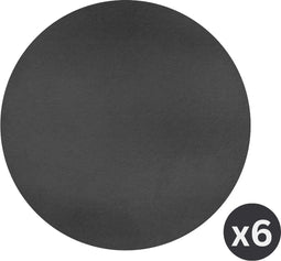 Placemat rond - TOGO - 38cm, SET/6, zwart