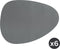Placemat Stone Togo - kunststof - SET/6 - grijs - 43x32cm