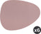Placemat Stone Togo - kunststof - SET/6 - mauve - 43x32cm