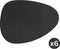 Placemat Stone Togo - kunststof - SET/6 - zwart- 43x32cm