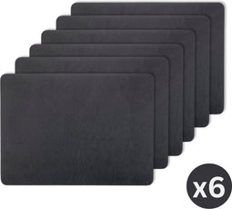 Placemat Togo - kunststof - SET/6 - 33x45cm - zwart