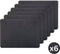 Placemat Togo - kunststof - SET/6 - 33x45cm - zwart
