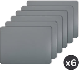 Placemat TOGO - kunststof - SET/6 - grijs - 33x45cm