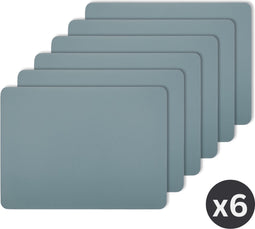 Placemat Togo - kunststof - SET/6 - stone blue - 33x45cm