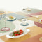 Placemat Togo - kunststof - SET/6 - taupe - 33x45cm