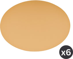 Placemat Togo ovaal - kunststof - SET/6 - camel - 33x45cm