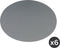 Placemat Togo ovaal - kunststof - SET/6 - grijs - 33x45cm