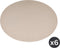Placemat Togo ovaal - kunststof - SET/6 - taupe - 33x45cm