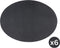 Placemat Togo ovaal - kunststof - SET/6 - zwart - 33x45cm