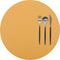 Placemat Togo rond (dia 38cm) - kunststof - SET/6 - camel