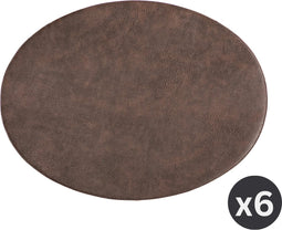 Placemat TROJA - ovaal, SET/6, 33x45cm, coffee