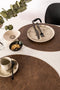 Placemat TROJA - ovaal, SET/6, 33x45cm, coffee