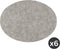Placemat TROJA - ovaal, SET/6, 33x45cm, zilver