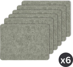 Placemat TRUMAN rechthoekig, SET/6, 33x45 cm, dubbelzijdig, charcoal