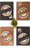 Placemat TRUMAN rechthoekig, SET/6, 33x45 cm, dubbelzijdig, zwart