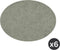 Placemat TRUMAN SET/6, oval, 33x45 cm, double layer, charcoal
