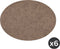 Placemat TRUMAN SET/6, oval, 33x45 cm, double layer, coffee