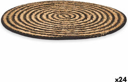 Placemat Zwart Katoen Zeealgen (24 Stuks)