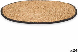 Placemat Zwart Katoen Zeealgen (24 Stuks)