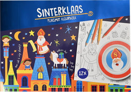 Placemats Kleurboek Sinterklaas, 12st.