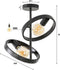 Plafondlamp 2 Lampen - Hover - Charcoal - Metaal - Woonkamer - Keuken - Slaapkamer - Badkamer - Voedingstype Netstroom - Exclusief Lichtbron - E27 Fitting