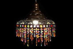 Plafondlamp DKD Home Decor 37 x 37 x 38 cm Gouden Metaal Multicolour 50 W