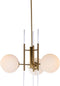 Plafondlamp DKD Home Decor 64 x 64 x 64 cm Kristal Gouden Metaal Wit 50 W
