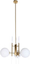 Plafondlamp DKD Home Decor 64 x 64 x 64 cm Kristal Gouden Metaal Wit 50 W