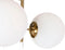 Plafondlamp DKD Home Decor 64 x 64 x 64 cm Kristal Gouden Metaal Wit 50 W
