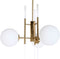 Plafondlamp DKD Home Decor 64 x 64 x 64 cm Kristal Gouden Metaal Wit 50 W