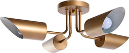 Plafondlamp DKD Home Decor 70 x 70 x 20 cm Gouden Metaal 50 W